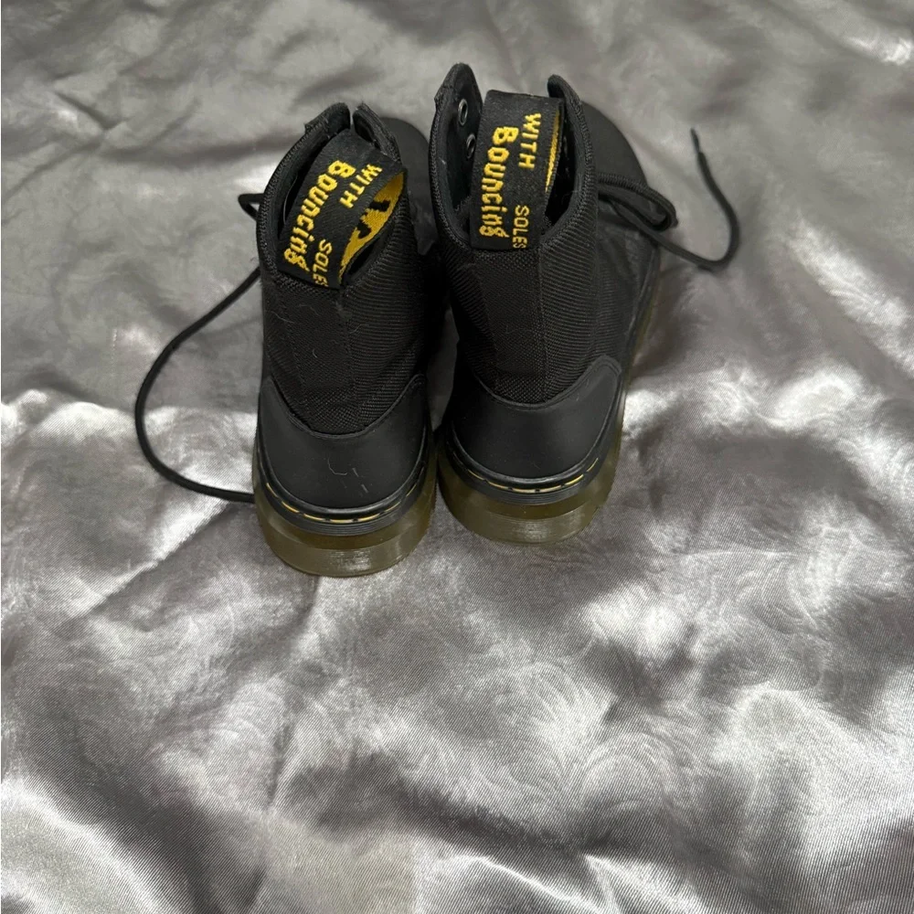 Dr. Martens Black Canvas Lace-Up Boots - Picture 2 of 3